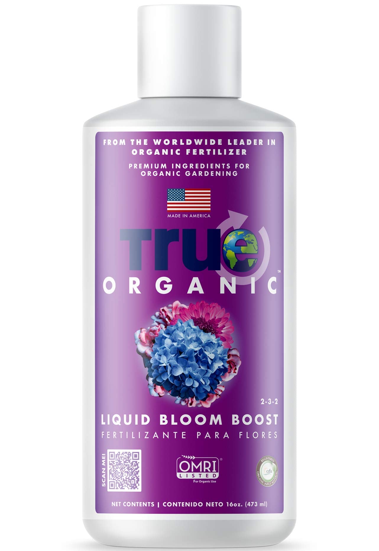 TRUE Organic - All Purpose Liquid Bloom Boost 16oz - CDFA, OMRI, for Organic Gardening