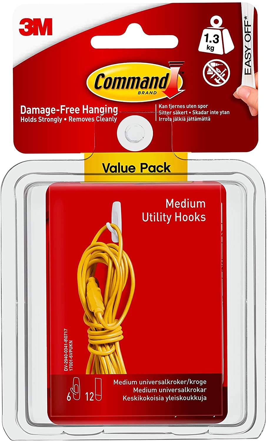 Command Medium Utility Hooks – 6 Pack