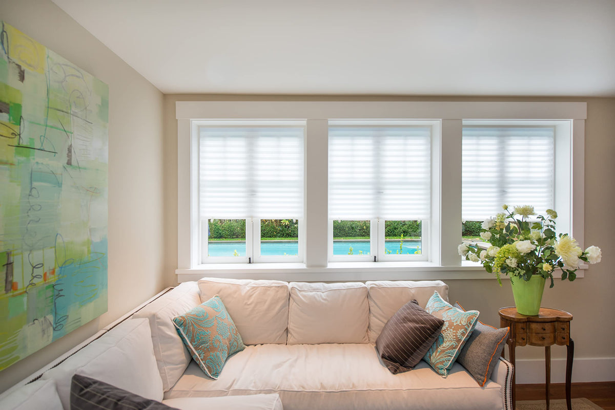 Redi Shade No Tools Light Filtering Fabric Pleated Shade – 48 × 72 in, White, 1 Pack – image 3
