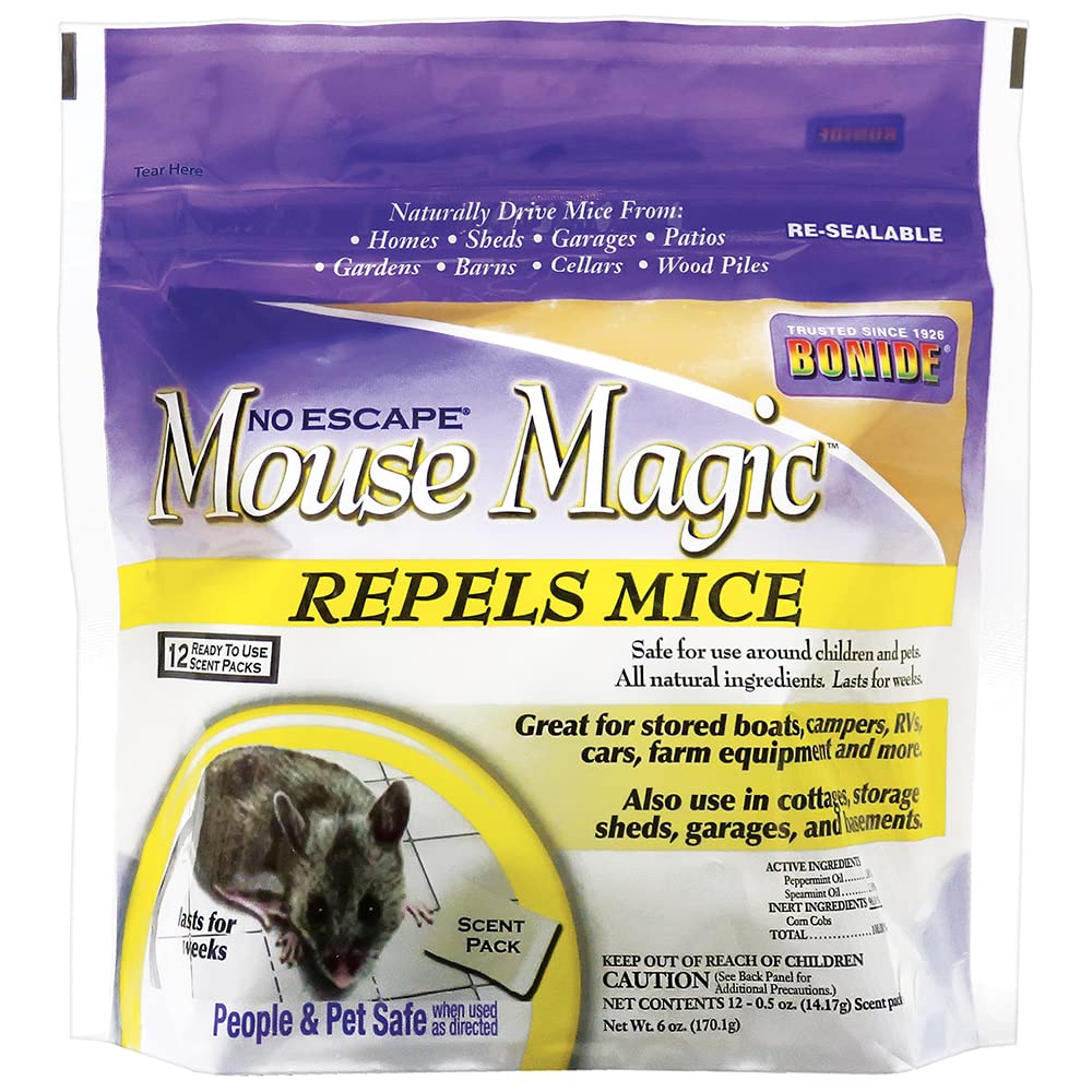 Bonide Mouse Magic Repellent Scent Packs – 4 Pack