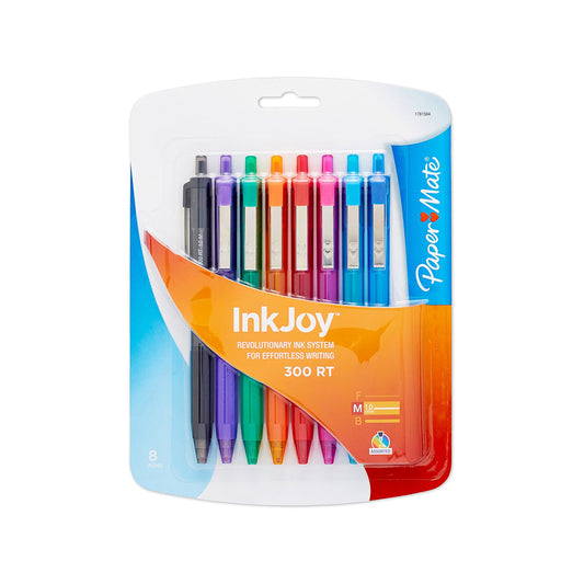 Paper Mate InkJoy Ballpoint Pen, Assorted Colors, 8-Count