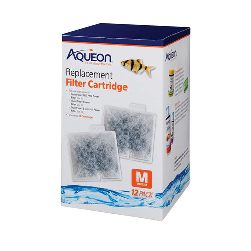 Aqueon Replacement Filter Cartridges – Medium, 12 Pack