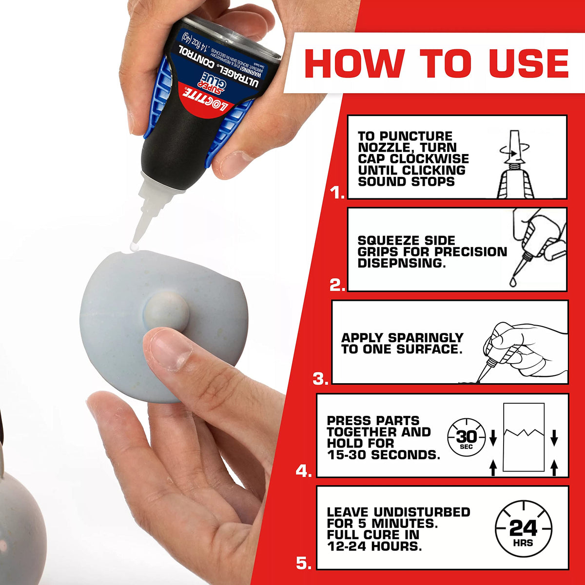 Loctite Super Glue Ultra Gel Control – 0.14 oz – image 2