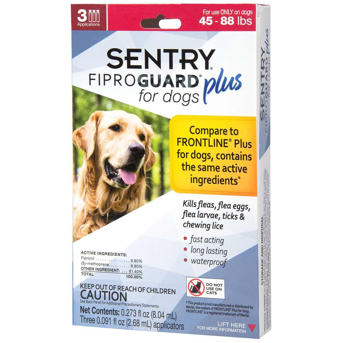 SENTRY Fiproguard Plus for Dogs – 45–88 lb, 3 Month Supply – image 2
