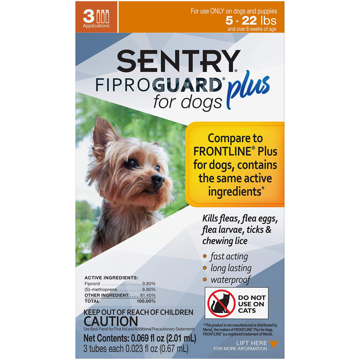 SENTRY Fiproguard Plus for Dogs – 5–22 lb, 3 Month Supply – image 2