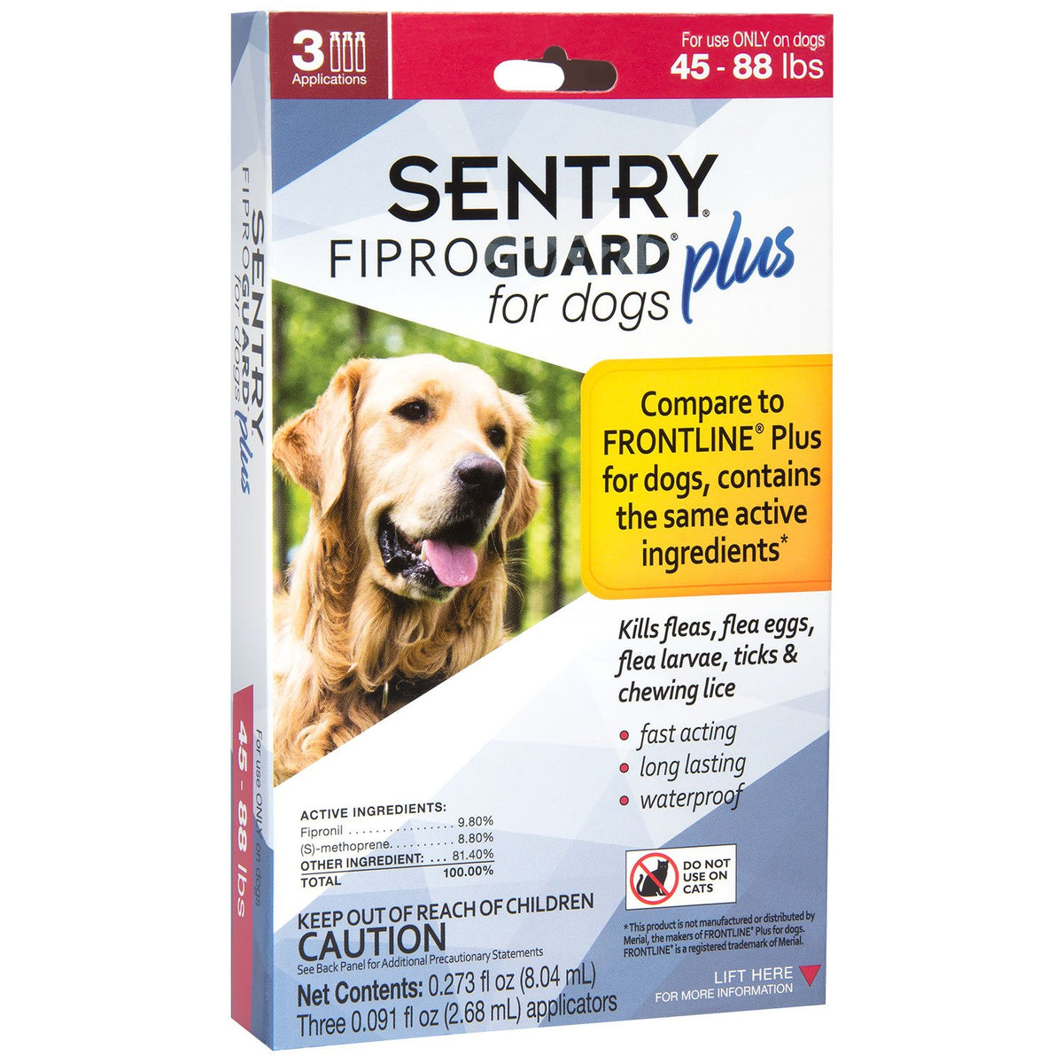 SENTRY Fiproguard Plus for Dogs – 45–88 lb, 3 Month Supply – image 3