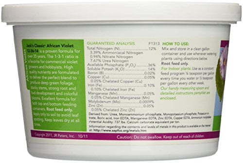 Jack's Classic African Violet Special 12-36-14 – 8 oz