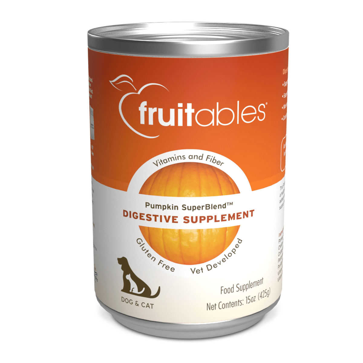 Fruitables Pumpkin Digestive Supplement for Dogs – 15 oz