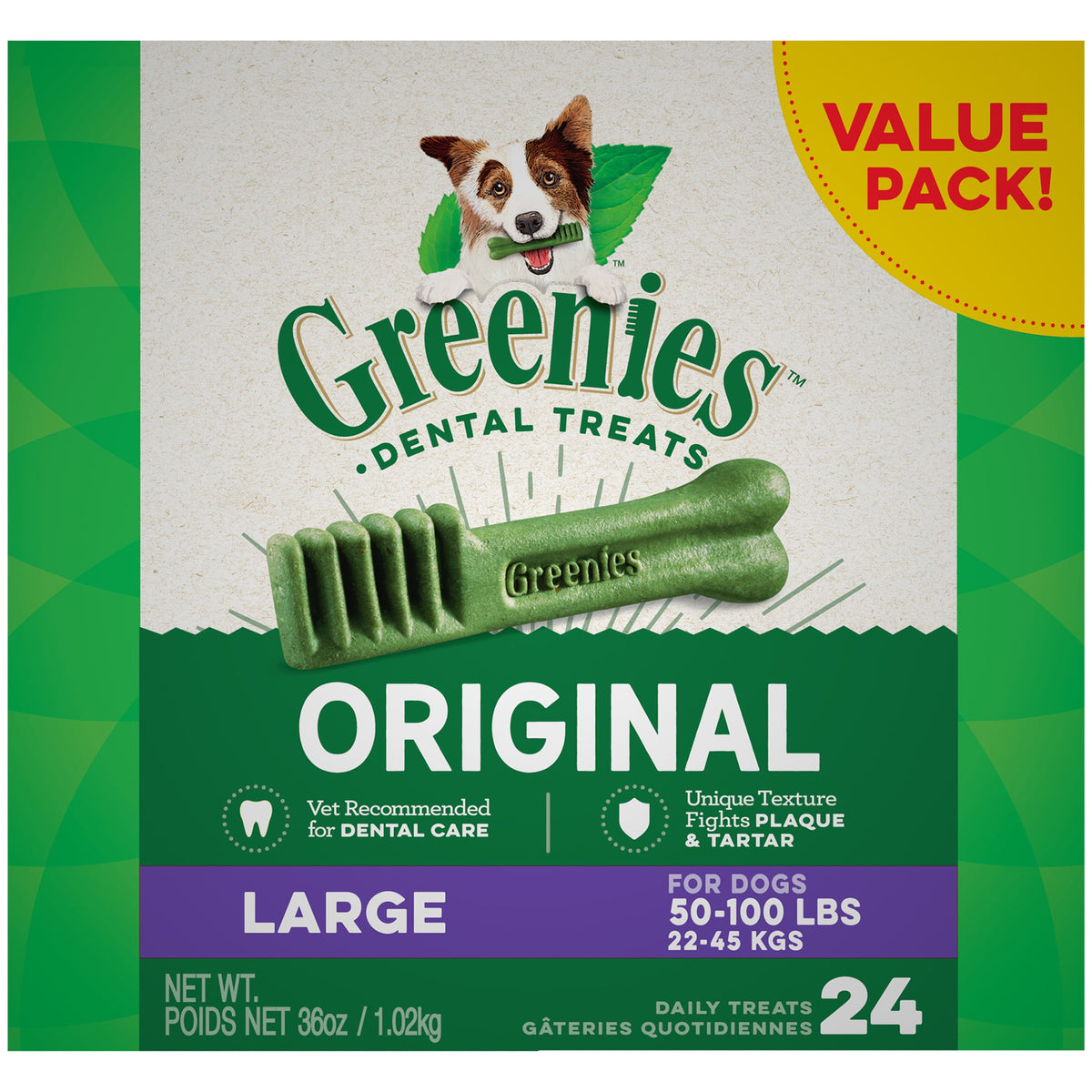 Greenies Original Dental Dog Treats – 36 oz