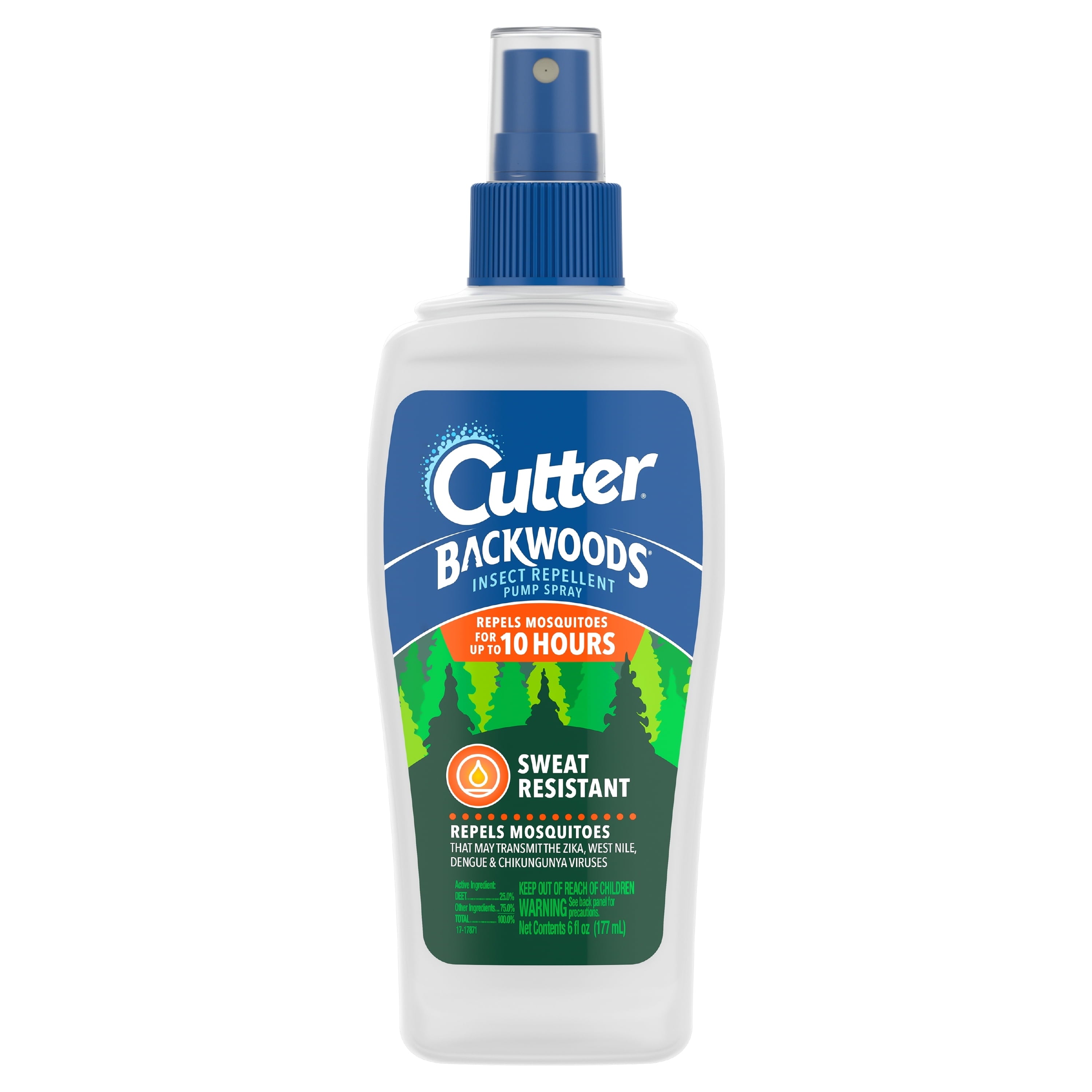 Cutter Backwoods Insect Repellent, Pump Spray, 6-fl oz