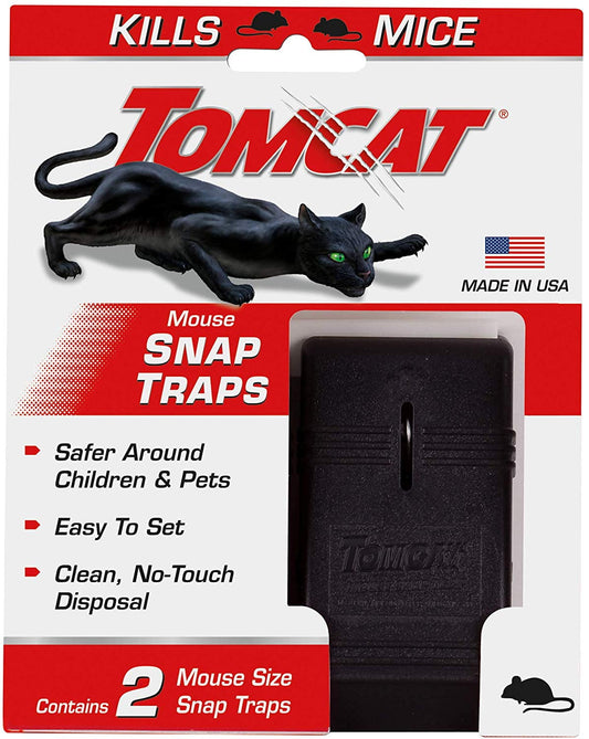 Tomcat Mouse Snap Traps, 2 Traps