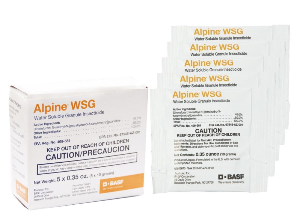 BASF Alpine WSG Insecticide – 5 × 10 g Packets