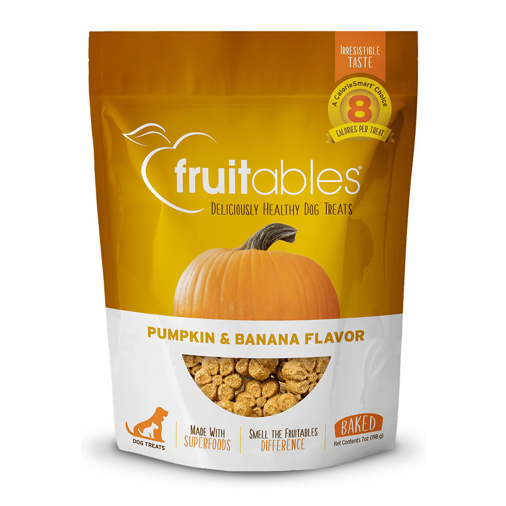 Fruitables Baked Dog Treats – Pumpkin & Banana, 7 oz