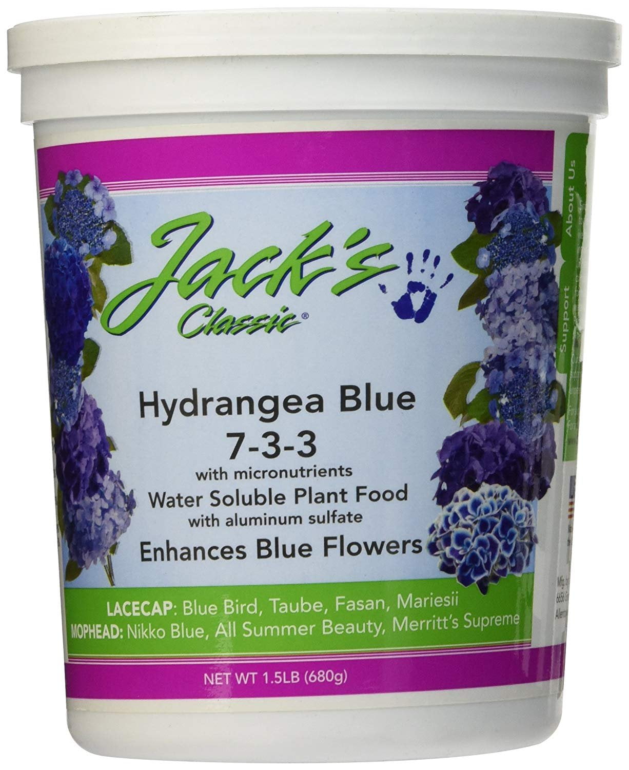 Jacks Classic 59324 Hydrangea Blue Plant Food - 1.5 Lbs.