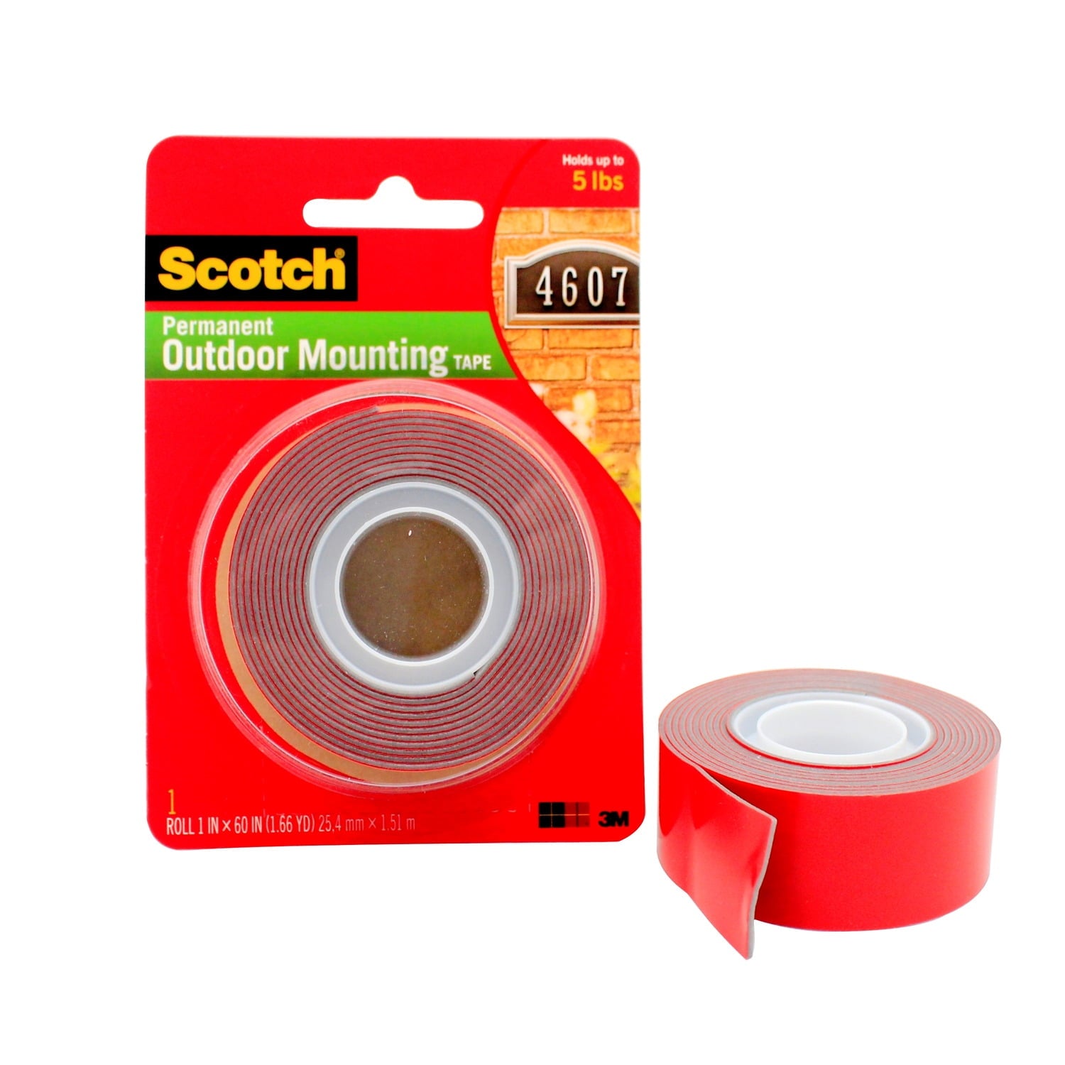 3M #4011 Permanent Exterior Mounting Tape, 1