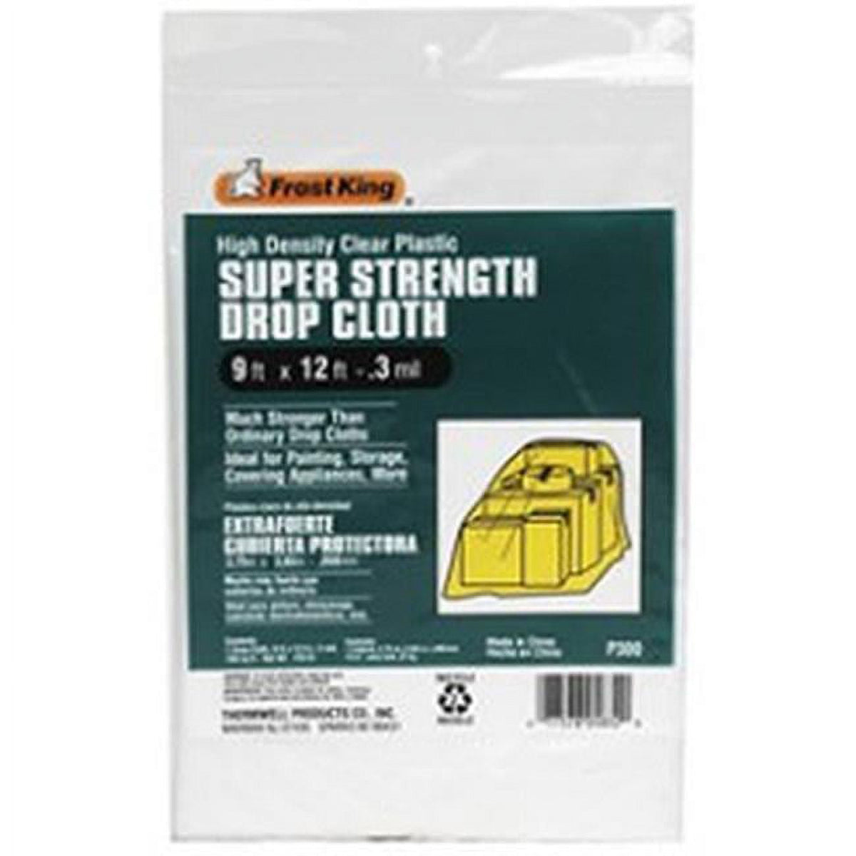 Frost King Clear Drop Cloth – 9 × 12 ft