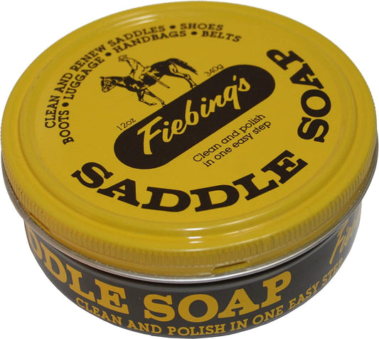 Fiebing's Yellow Saddle Soap, 12 oz - Cleans, Softens and Preserves Leather