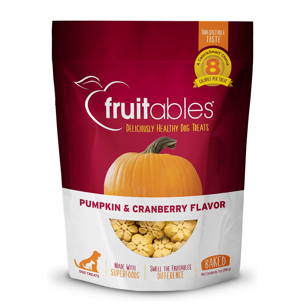 Fruitables Baked Dog Treats – Pumpkin & Cranberry, 7 oz